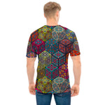 Bohemian Indian Box Pattern Print Men's T-Shirt