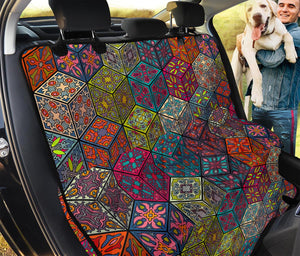 Bohemian Indian Box Pattern Print Pet Car Back Seat Cover