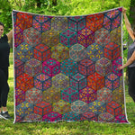 Bohemian Indian Box Pattern Print Quilt