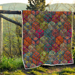 Bohemian Indian Box Pattern Print Quilt