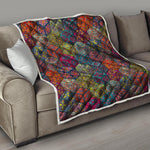 Bohemian Indian Box Pattern Print Quilt