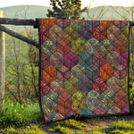 Bohemian Indian Box Pattern Print Quilt