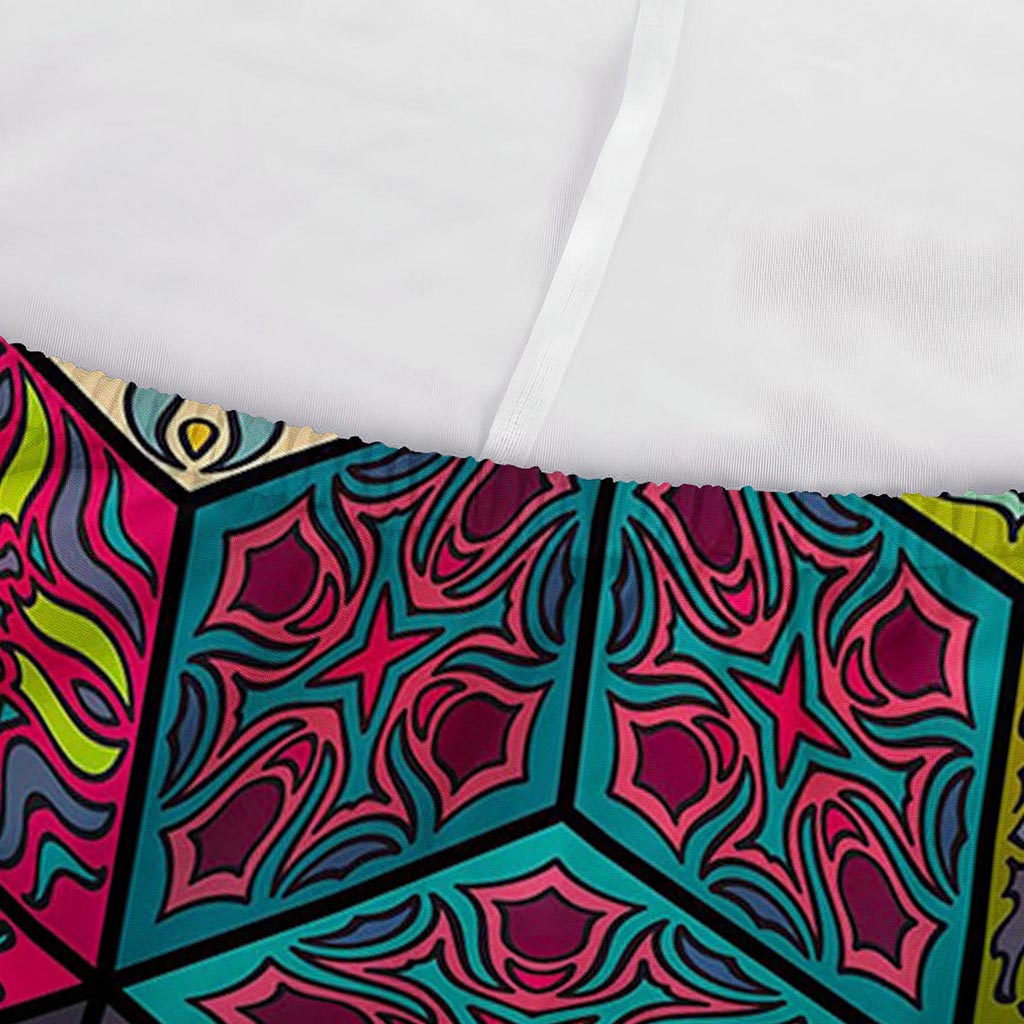 Bohemian Indian Box Pattern Print Sofa Cover
