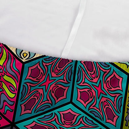 Bohemian Indian Box Pattern Print Sofa Cover