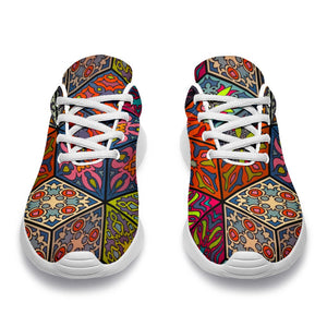 Bohemian Indian Box Pattern Print Sport Shoes GearFrost