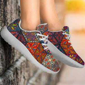 Bohemian Indian Box Pattern Print Sport Shoes GearFrost