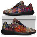 Bohemian Indian Box Pattern Print Walking Shoes