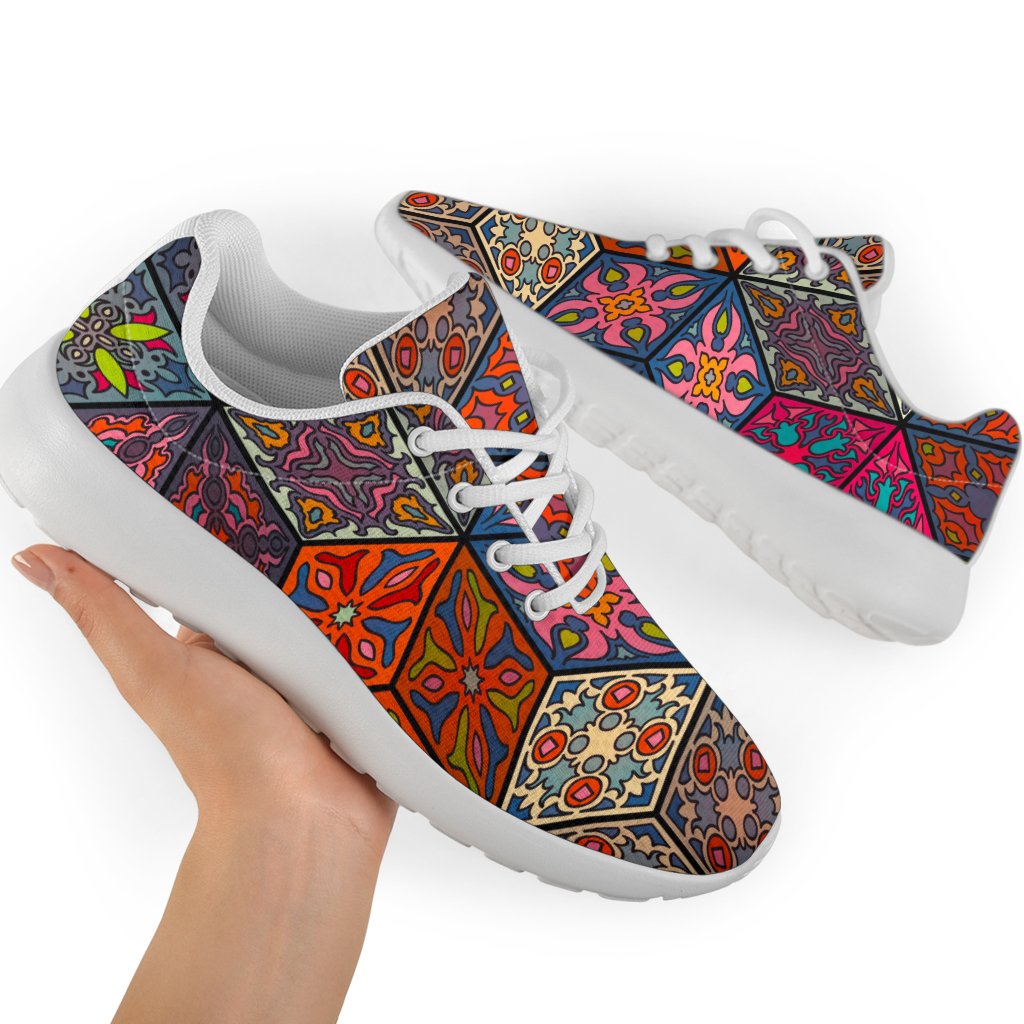 Bohemian Indian Box Pattern Print Sport Shoes GearFrost