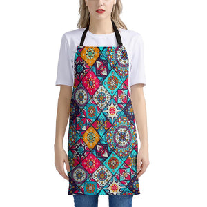 Bohemian Indian Mandala Patchwork Print Apron