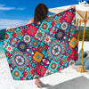 Bohemian Indian Mandala Patchwork Print Beach Sarong Wrap