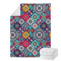 Bohemian Indian Mandala Patchwork Print Blanket