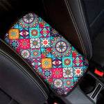 Bohemian Indian Mandala Patchwork Print Car Center Console Cover