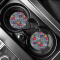 Bohemian Indian Mandala Patchwork Print Car Coasters