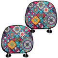 Bohemian Indian Mandala Patchwork Print Car Headrest Covers