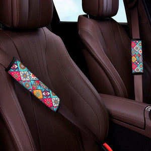 Bohemian Indian Mandala Patchwork Print Car Seat Belt Covers