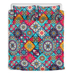 Bohemian Indian Mandala Patchwork Print Duvet Cover Bedding Set