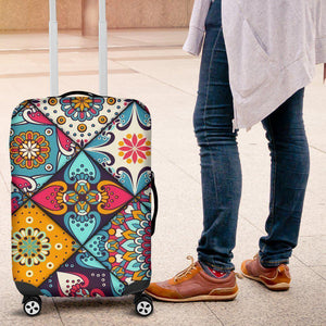 Bohemian Indian Mandala Patchwork Print Luggage Cover GearFrost