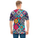 Bohemian Indian Mandala Patchwork Print Men's T-Shirt