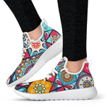 Bohemian Indian Mandala Patchwork Print Mesh Knit Shoes GearFrost