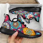 Bohemian Indian Mandala Patchwork Print Mesh Knit Shoes GearFrost