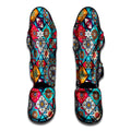 Bohemian Indian Mandala Patchwork Print Muay Thai Shin Guards