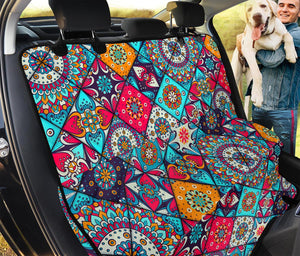 Bohemian Indian Mandala Patchwork Print Pet Car Back Seat Cover