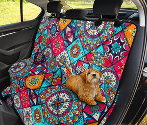 Bohemian Indian Mandala Patchwork Print Pet Car Back Seat Cover