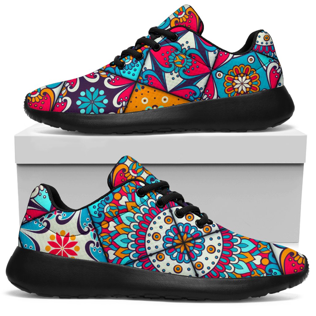 Bohemian Indian Mandala Patchwork Print Sport Shoes GearFrost