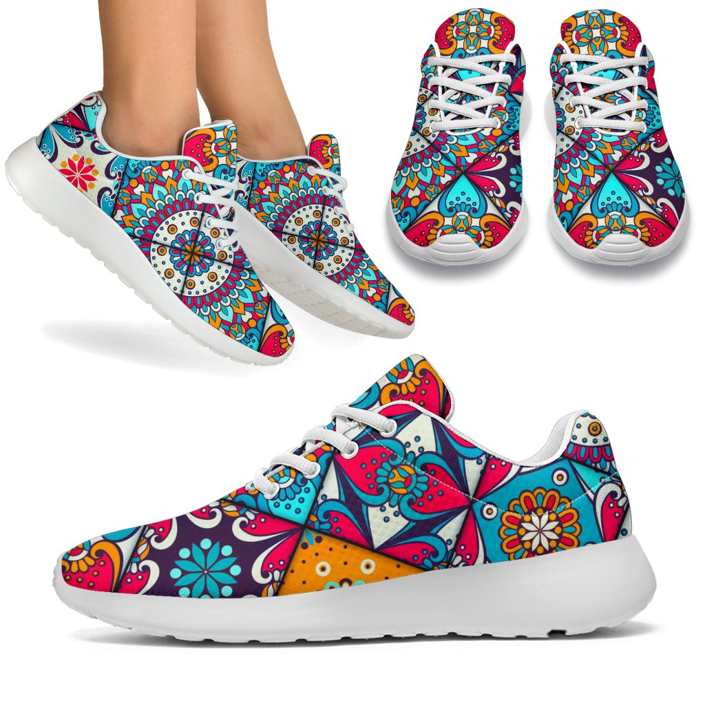 Bohemian Indian Mandala Patchwork Print Sport Shoes GearFrost