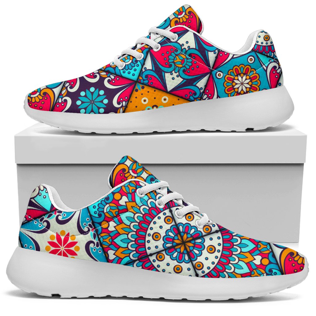 Bohemian Indian Mandala Patchwork Print Sport Shoes GearFrost