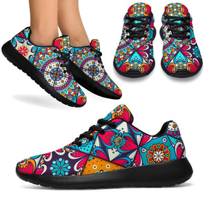 Bohemian Indian Mandala Patchwork Print Sport Shoes GearFrost