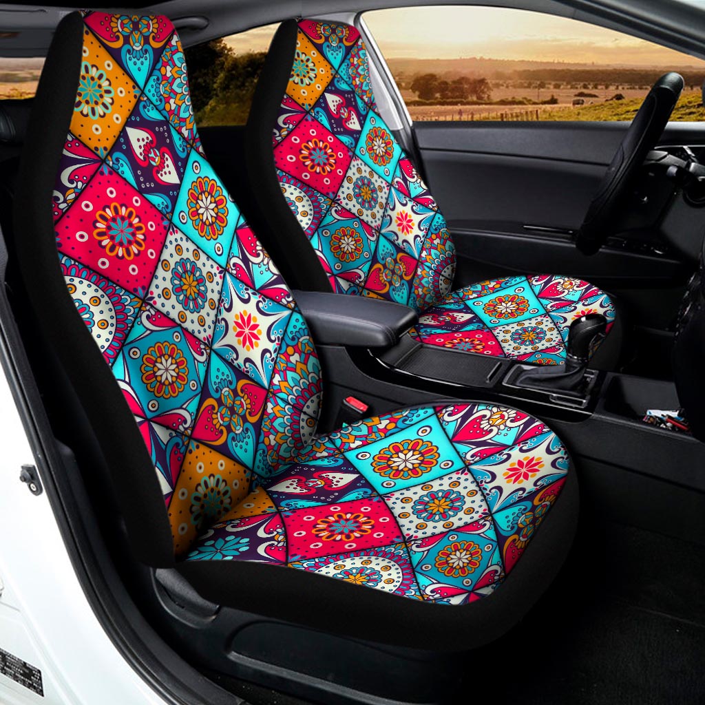 Bohemian Indian Mandala Patchwork Print Universal Fit Car Seat Covers