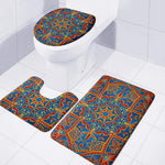 Bohemian Indian Mandala Pattern Print 3 Piece Bath Mat Set