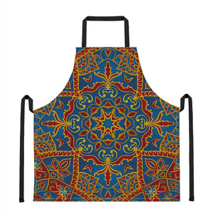 Bohemian Indian Mandala Pattern Print Apron