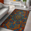 Bohemian Indian Mandala Pattern Print Area Rug GearFrost