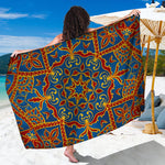 Bohemian Indian Mandala Pattern Print Beach Sarong Wrap