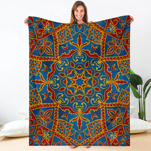 Bohemian Indian Mandala Pattern Print Blanket