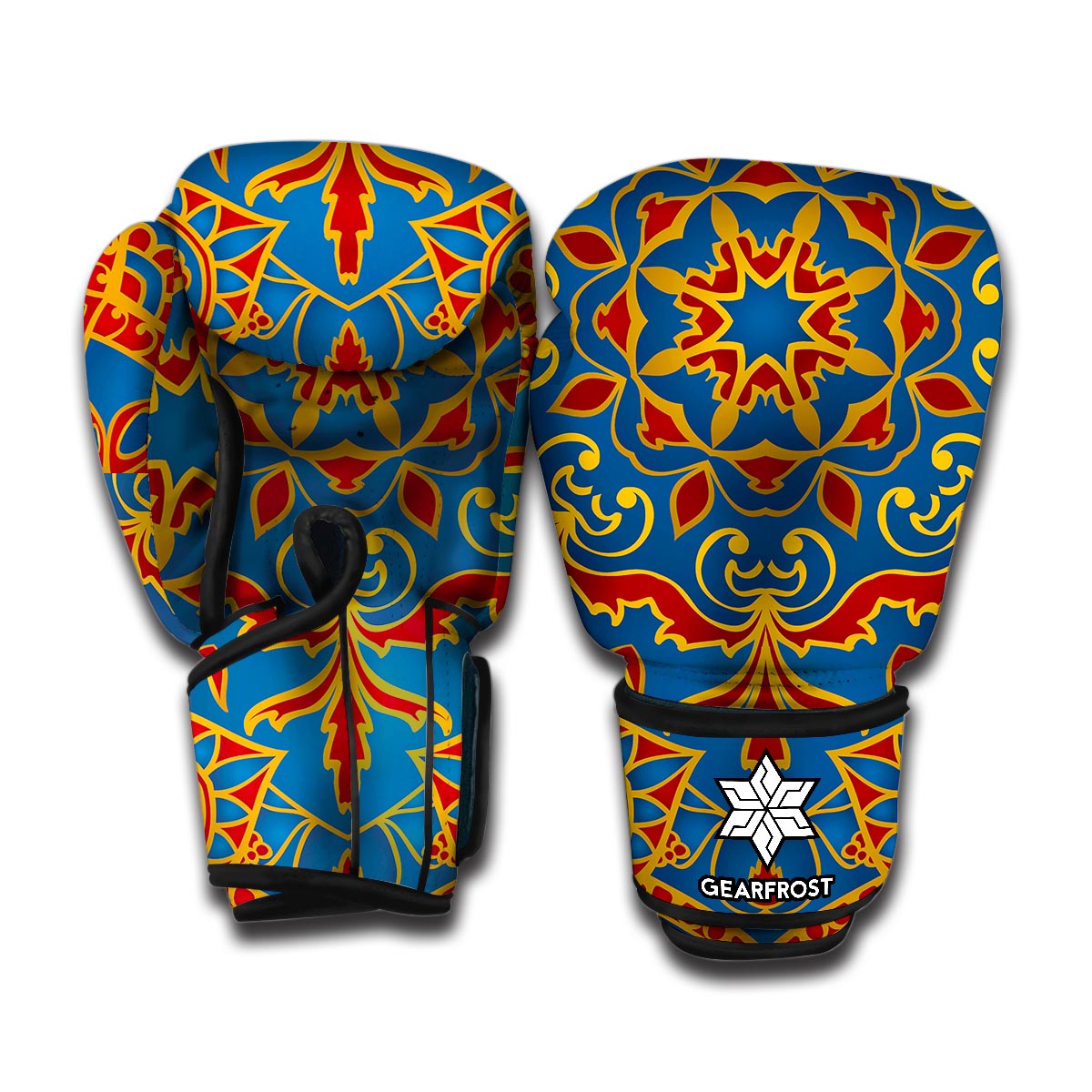 Bohemian Indian Mandala Pattern Print Boxing Gloves