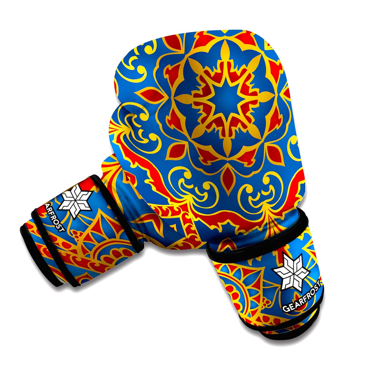 Bohemian Indian Mandala Pattern Print Boxing Gloves