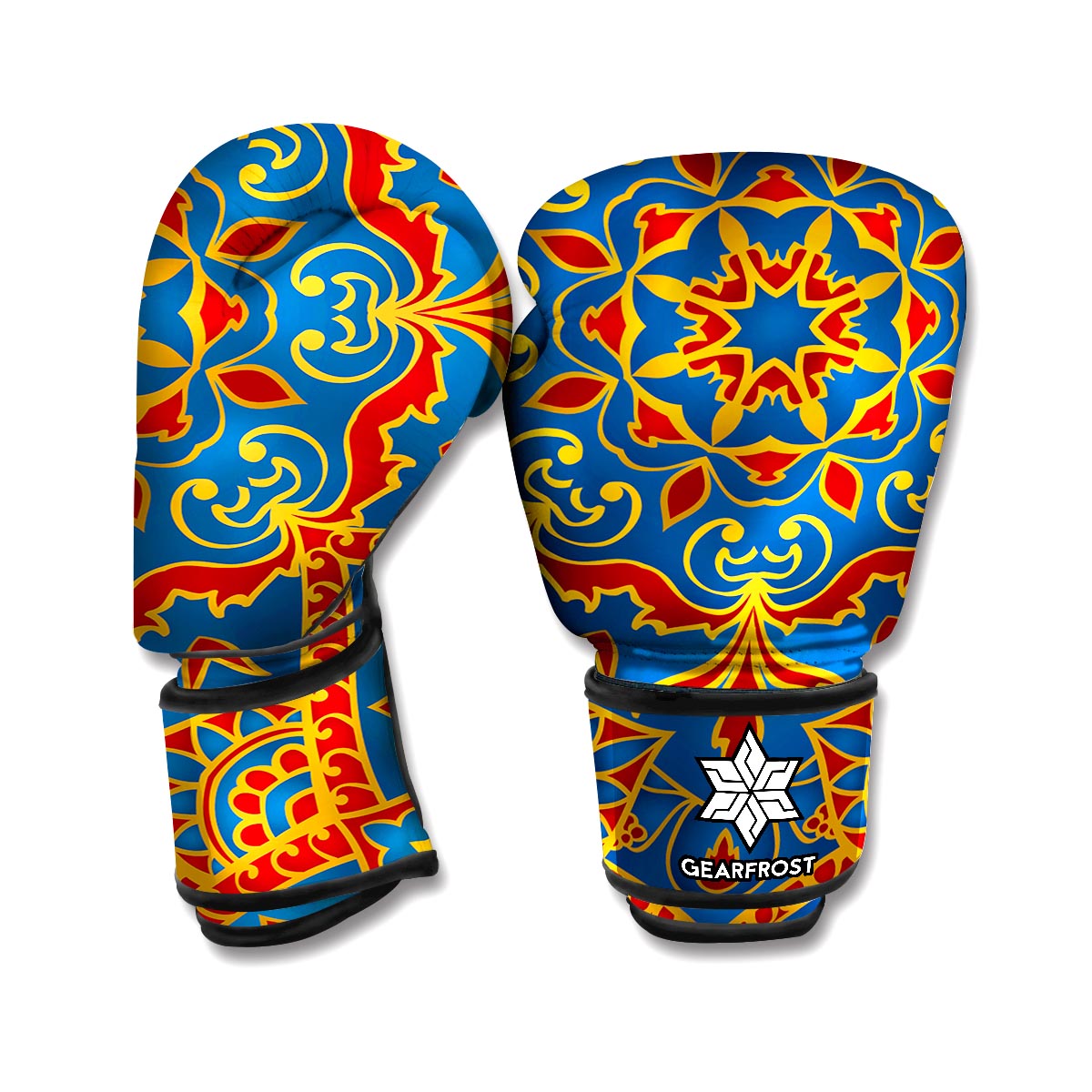 Bohemian Indian Mandala Pattern Print Boxing Gloves