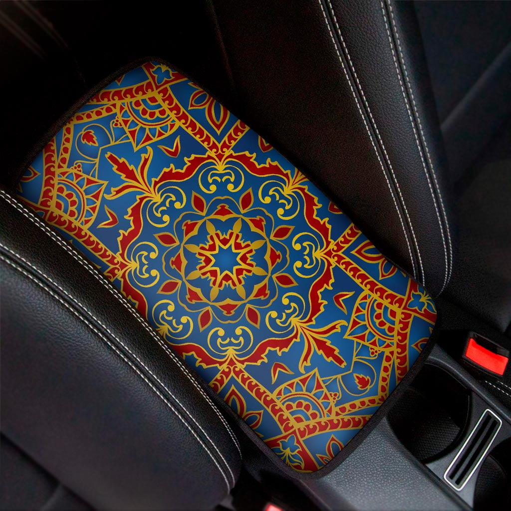 Bohemian Indian Mandala Pattern Print Car Center Console Cover