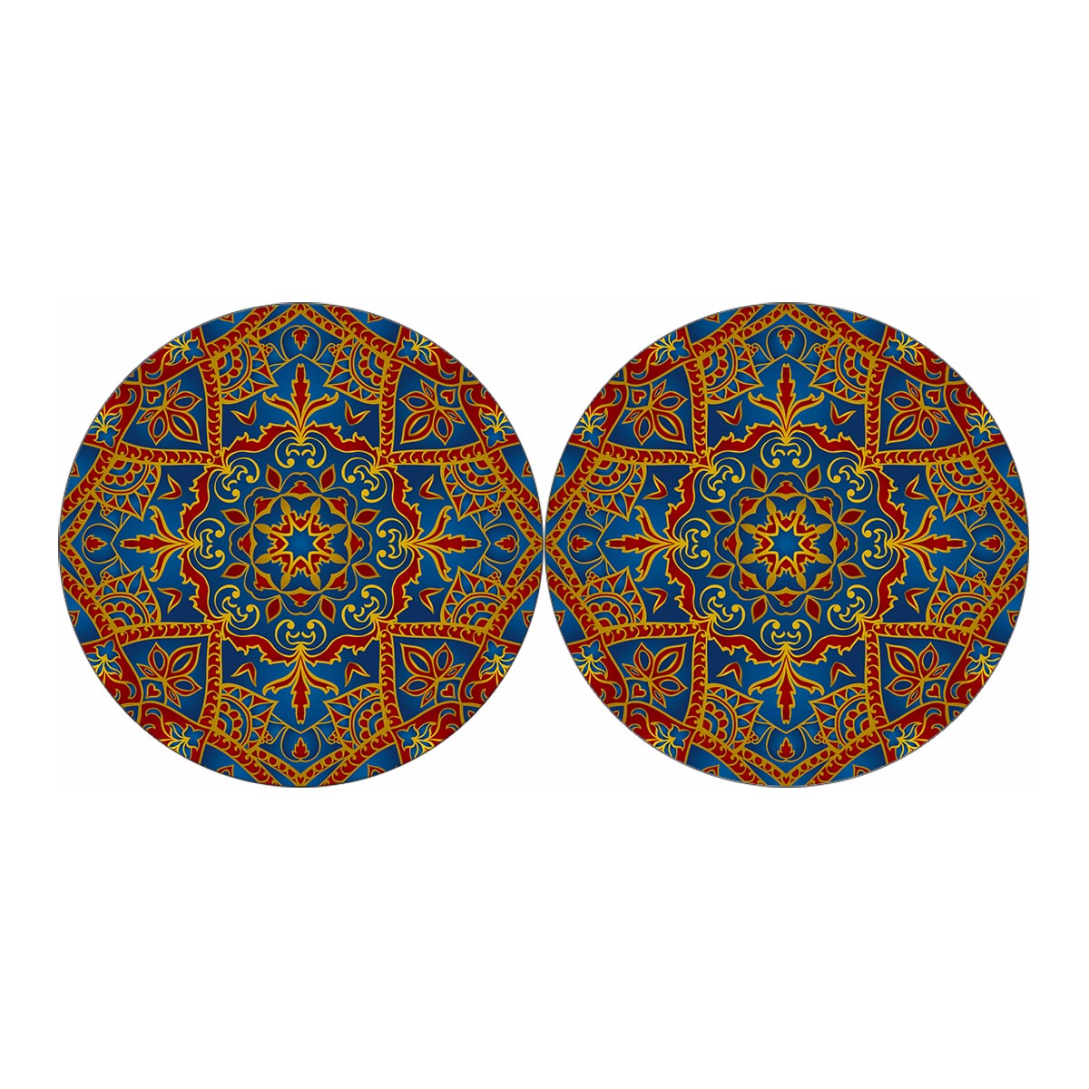 Bohemian Indian Mandala Pattern Print Car Coasters