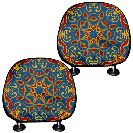 Bohemian Indian Mandala Pattern Print Car Headrest Covers