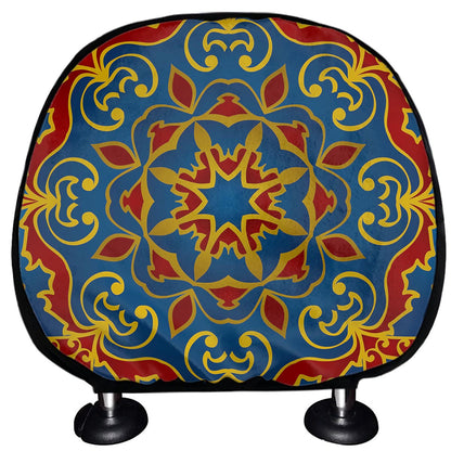 Bohemian Indian Mandala Pattern Print Car Headrest Covers