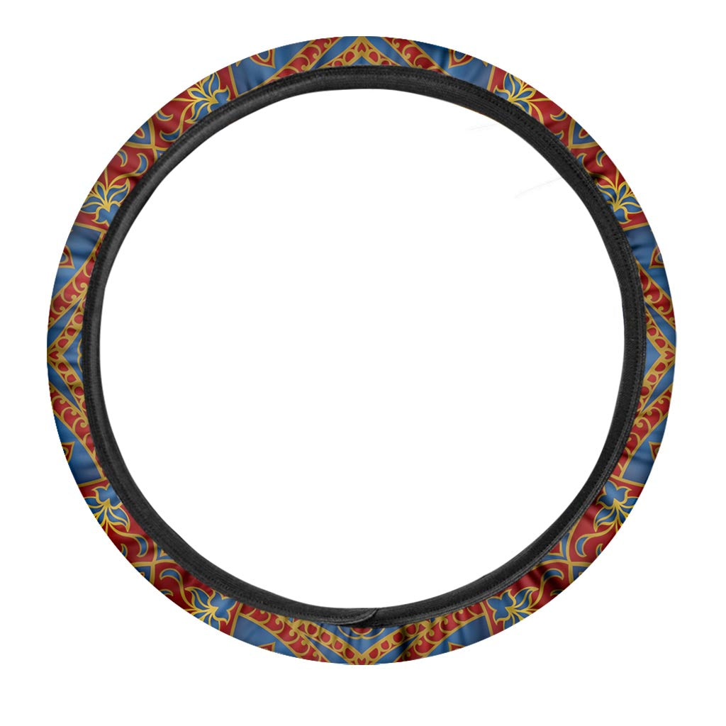 Bohemian Indian Mandala Pattern Print Car Steering Wheel Cover