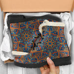 Bohemian Indian Mandala Pattern Print Comfy Boots GearFrost