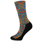 Bohemian Indian Mandala Pattern Print Crew Socks