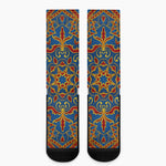 Bohemian Indian Mandala Pattern Print Crew Socks