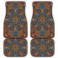 Bohemian Indian Mandala Pattern Print Front and Back Car Floor Mats