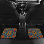 Bohemian Indian Mandala Pattern Print Front and Back Car Floor Mats